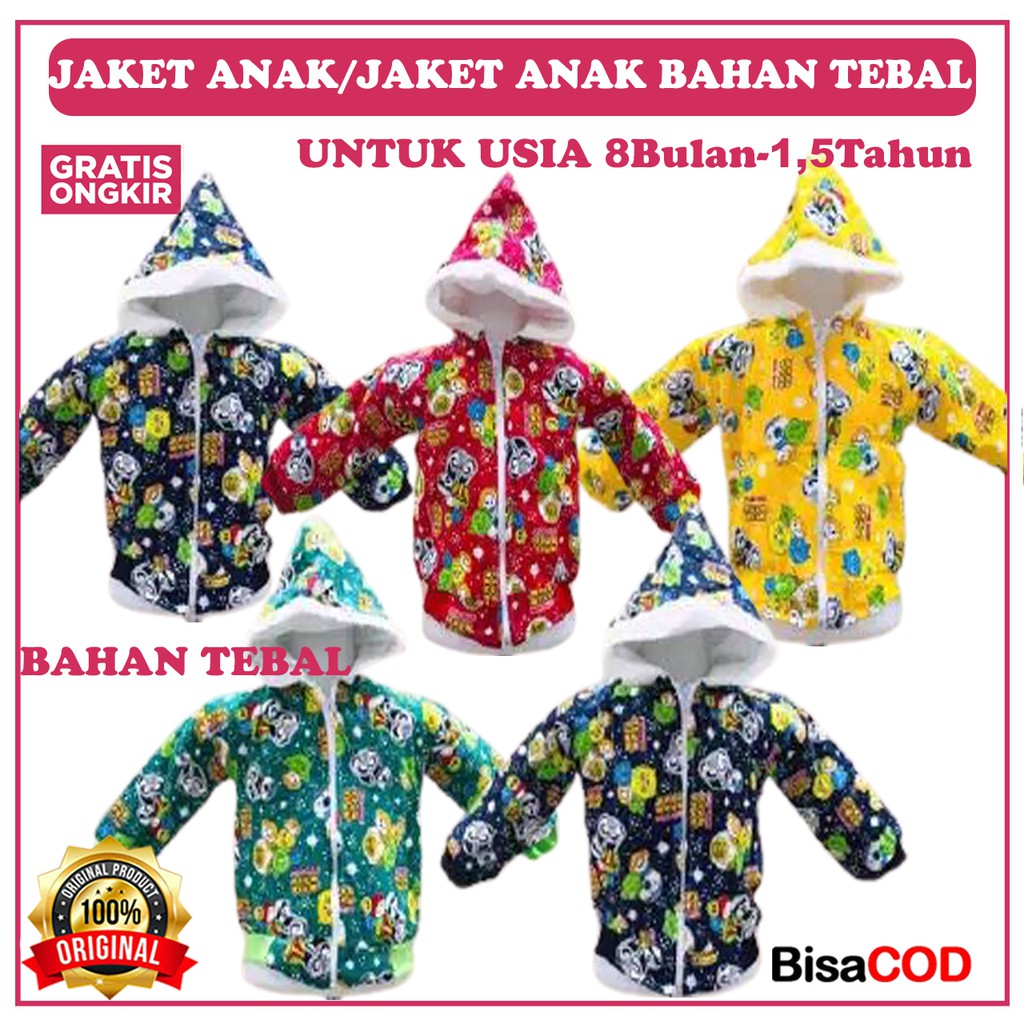 JAKET ANAK BAHAN TEBAL / JAKET ANAK / JAKET ANAK PEREMPUAN / JAKET BAYI / JAKET ANAK LAKI LAKI