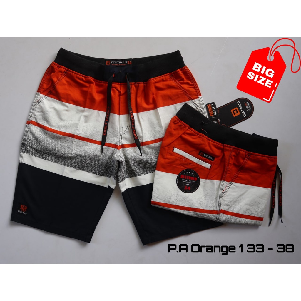 Celana Pendek Pria Surfing Distro Premium Pantai Santai kolor Rib Motif P.A 1 Size 33-38