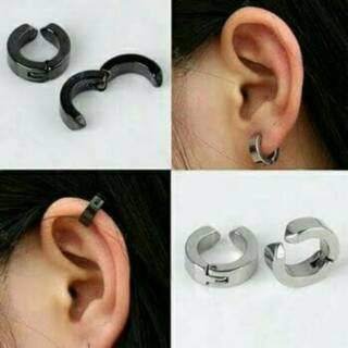  Anting  Pria 1 Pasang Anting  Tanpa Tindik Titanium Anti 