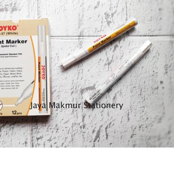 

➻ Spidol Cat Permanen Joyko PTM-37 Round Tip (Tinta Putih) ✤