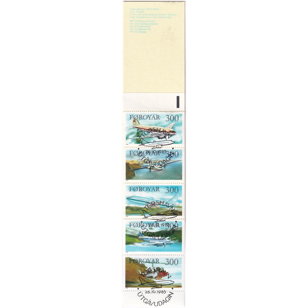 

Prangko Faroe Islands 1985 - Planes Used