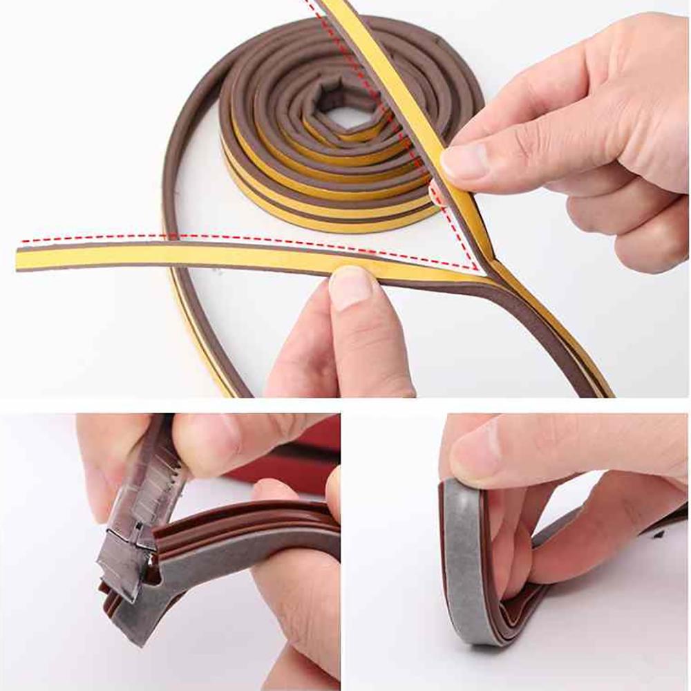 Lanfy Strip Sealing Karet Silikon Perekat Kuat Self-adhesive Keamanan Pintu Untuk Alat Insulasi Pintu Jendela