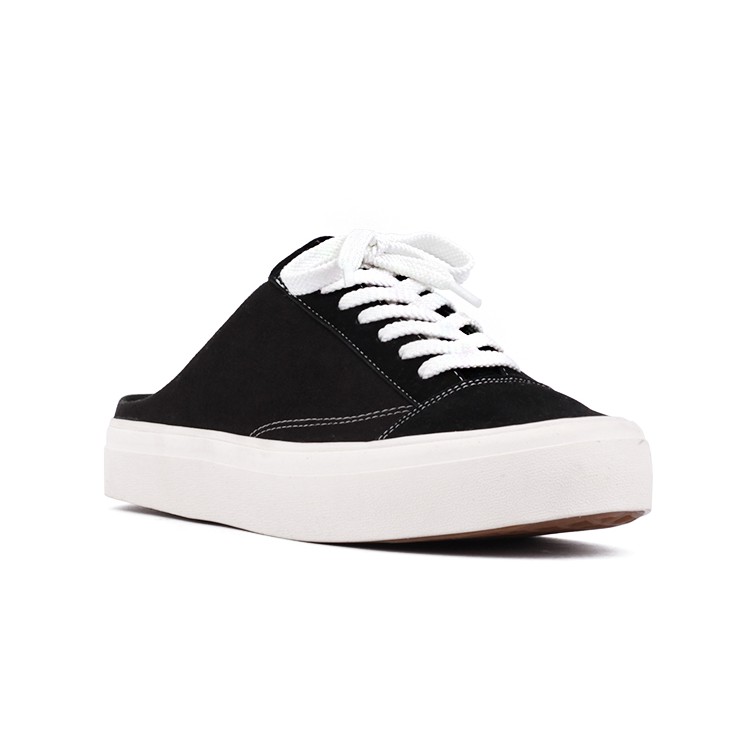 Zora Black | Sepatu Sneaker Slop Slip Simple Wanita Cewek Women Sneakers Footwear | FORIND Favshoes