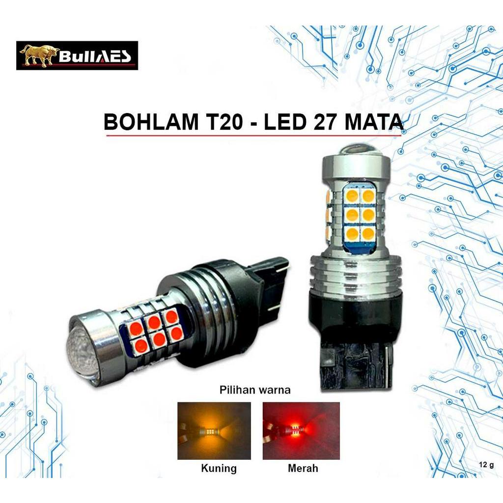 Bohlam Stop T20 7440 7443 27 Titik Led Non Flash