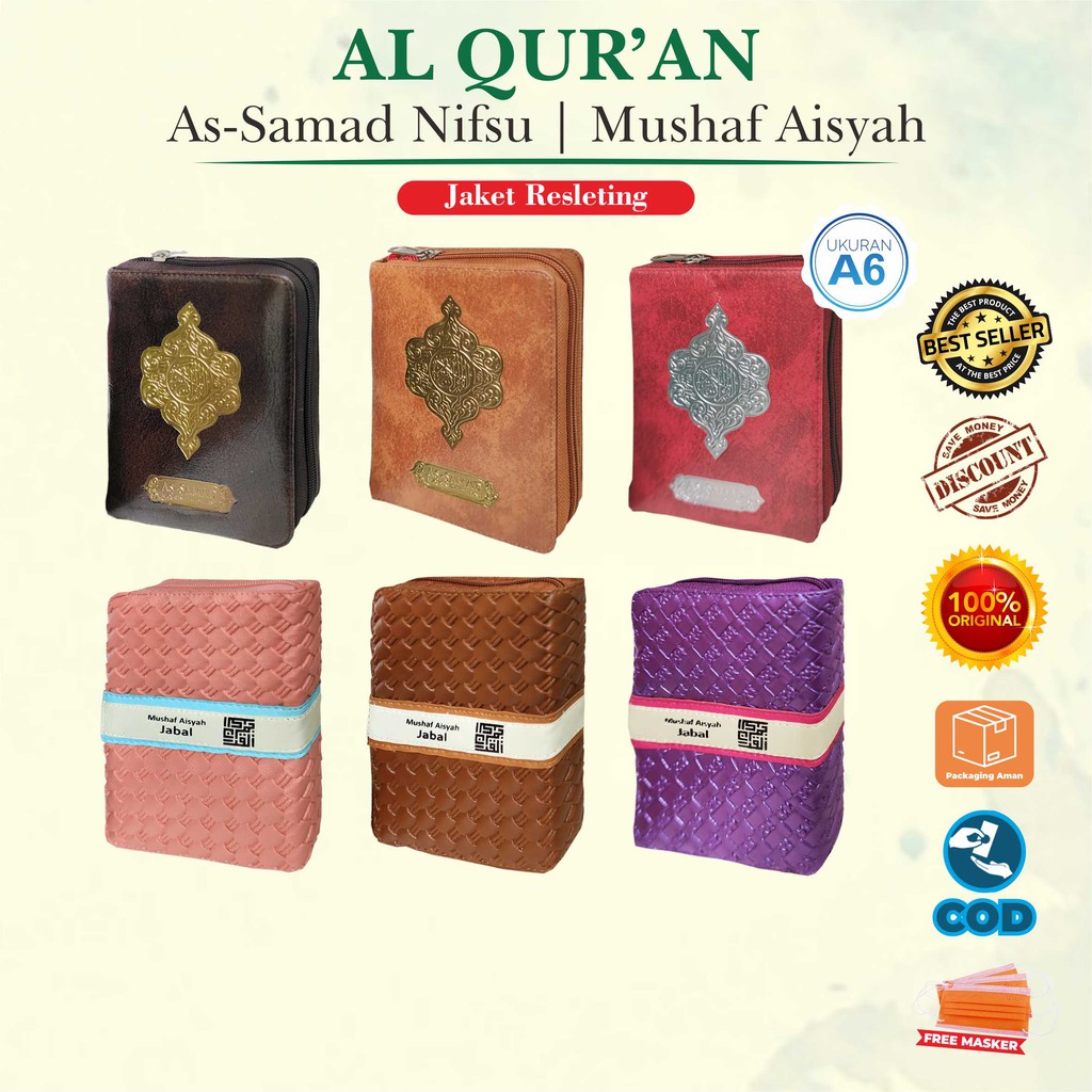 Alquran Kecil Al Quran Wanita As Samad Nifsu A6 Tajwid Warna Resleting Quran Mushaf Aisyah