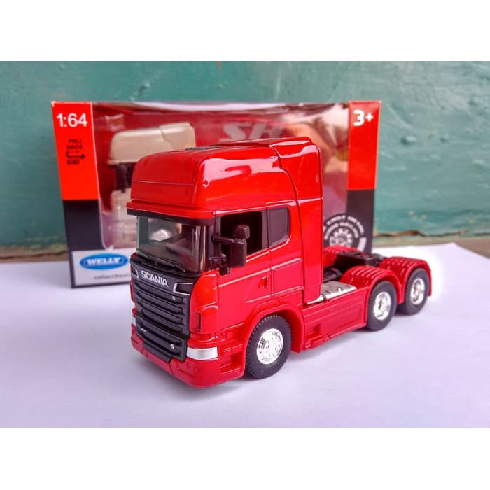 Diecast Head Truck Scania V8 R730 Diecast truk transporter welly 1:64 harga murah