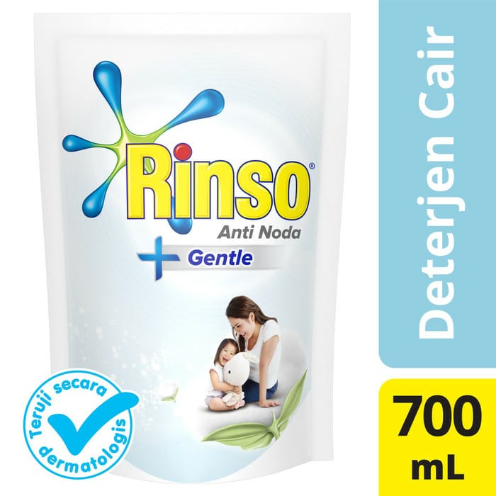 DETERJEN PAKAIAN CAIR RINSO GENTLE ANTI NODA 700ML