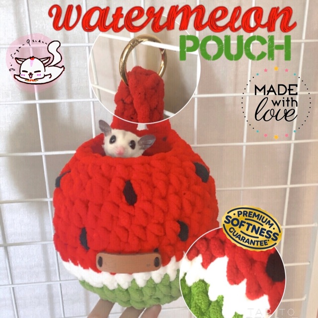 Sugar Glider Pouch, Watermelon Pouch