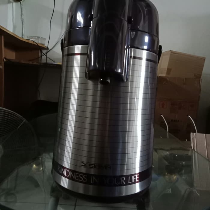 Termos air panas SIGMA 2,5 liter stainless. TERMOS POMPA