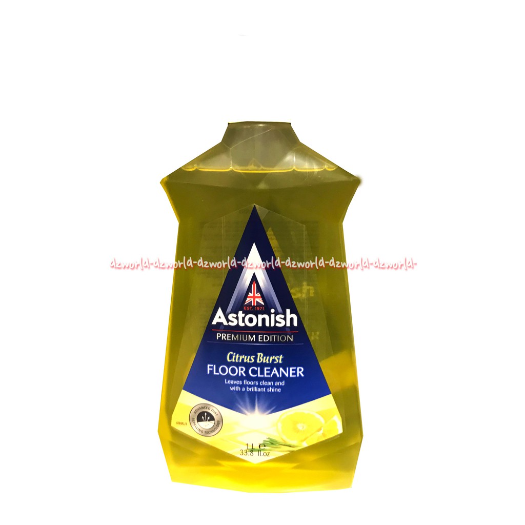 Astonish Citrus Burst Floor Cleaner 1L Cairan Pembersih Lantai Wangi Jeruk Lemon 1 Litter Astonis Floors Cleanser Ngeperl