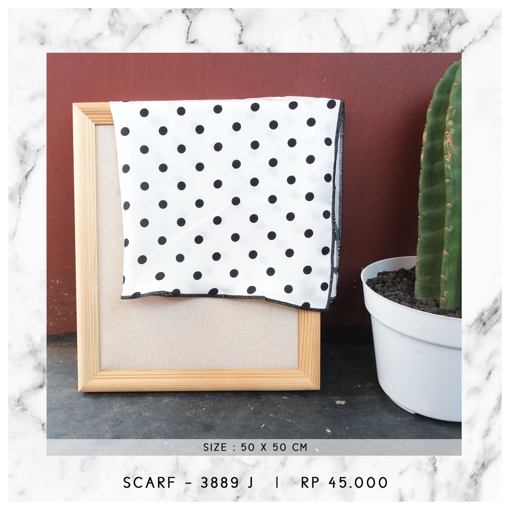 NECK SCARF / SYAL KOREA / SCARF PATTERN (SIZE 50 X 50 CM) - 3889 / 4067-3889 J