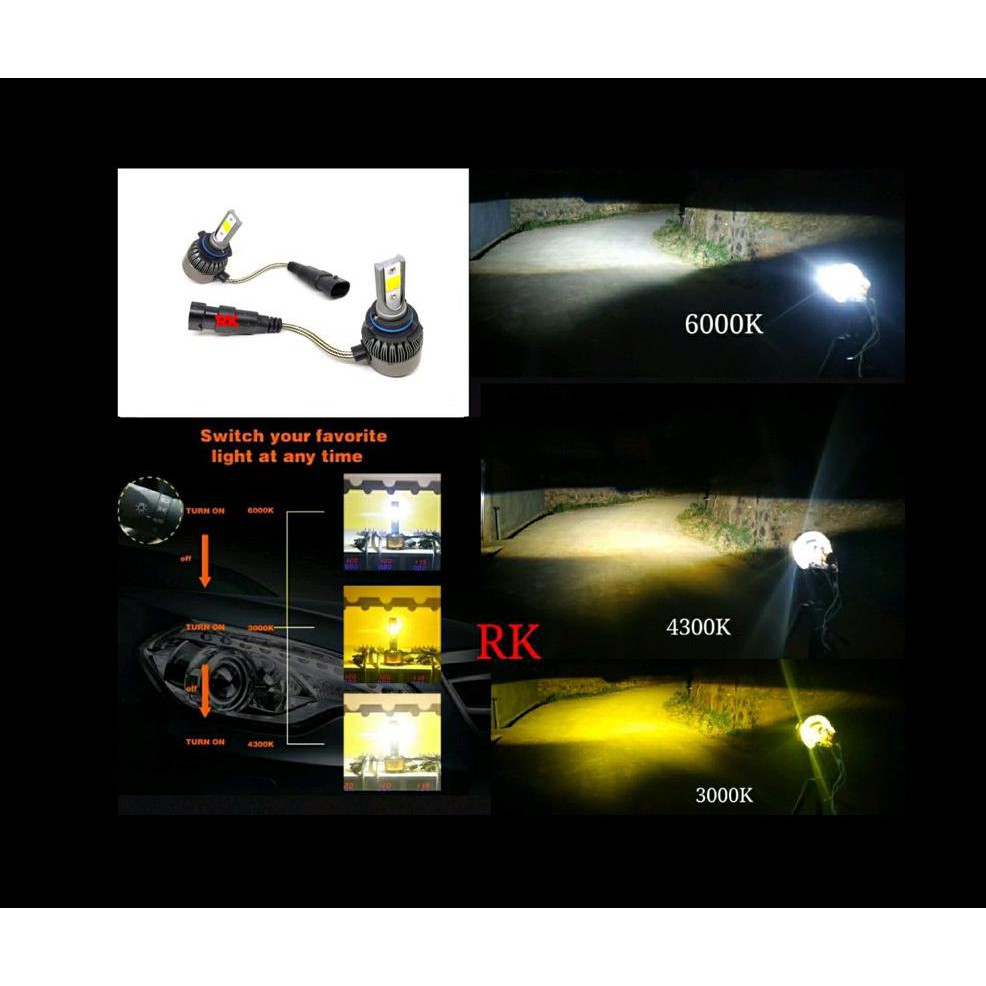 TERLARIS  LAMPU FOGLAMP LED HB4 MULTI WARNA - LED 9006 GARANSI - FOGLAMP LED XENIA TERBARU