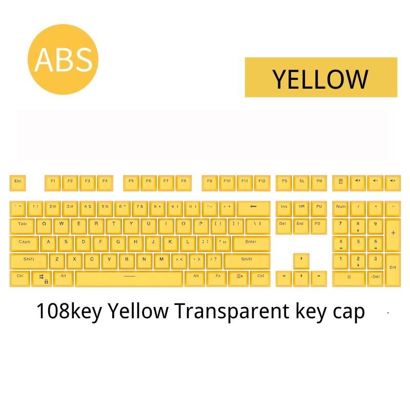 Sa 108pcs / Set Keycap Tombol Keyboard Mekanik Universal Ergonomis Dua Warna