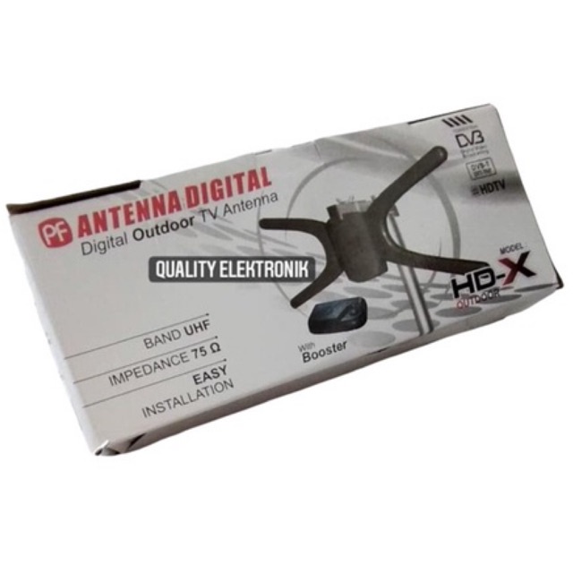 ANTENA TV DIGITAL OUTDOOR (ANTENA LUAR) HDX PLUS BOOSTER MERK PF