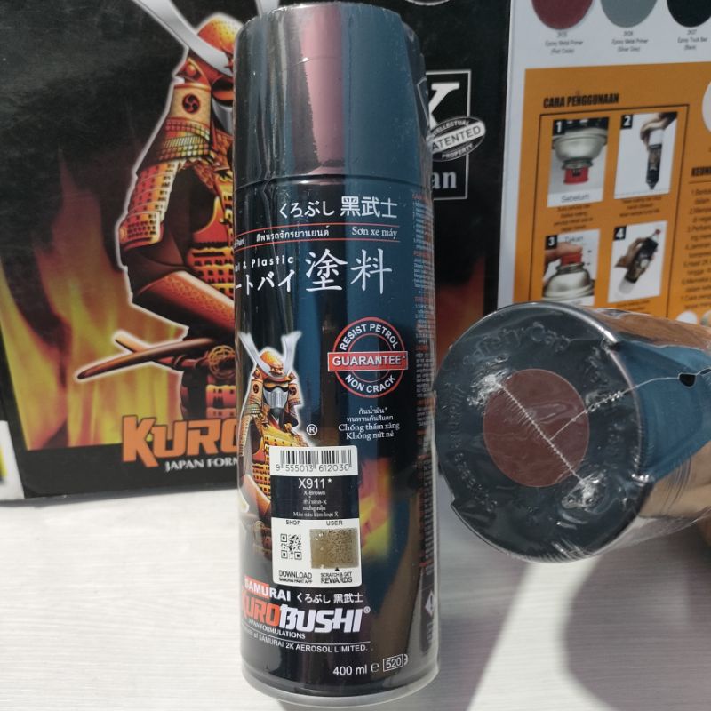 Samurai Paint Pilox Pilok Samurai Xirallic Brown X911 911 Xirallic Coklat X-Brown 400ml Cat semprot Aerosol 400 ml