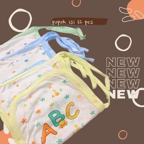 [1 Lusin]Popok Kain Tali Bayi ABC Print