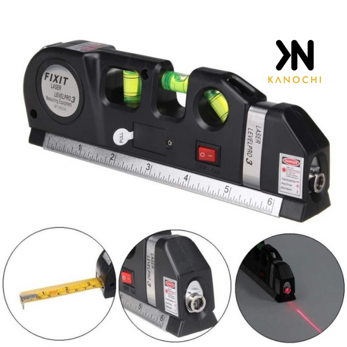 WATERPASS LASER PENGGARIS METERAN 250CM INFRARED FIXIT LEVELPRO3