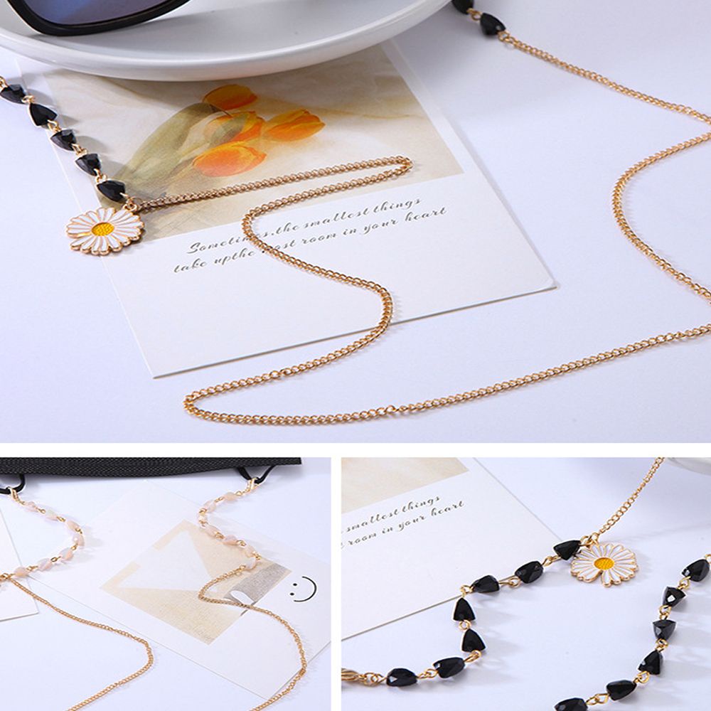TOP Women Eyewear Neck Strap Retainer Eyeglasses Cord Holder Glasses Chain Anti-Lost Necklace Fashion Beaded Sunglasses Lanyard