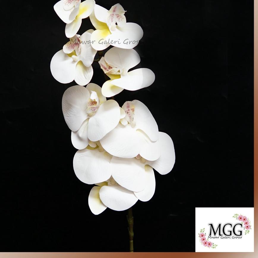 Bunga Anggrek Bulan Besar Latex x1 (satuan) Bunga Artificial / Bunga Plastik / Bunga Dekorasi / Bung