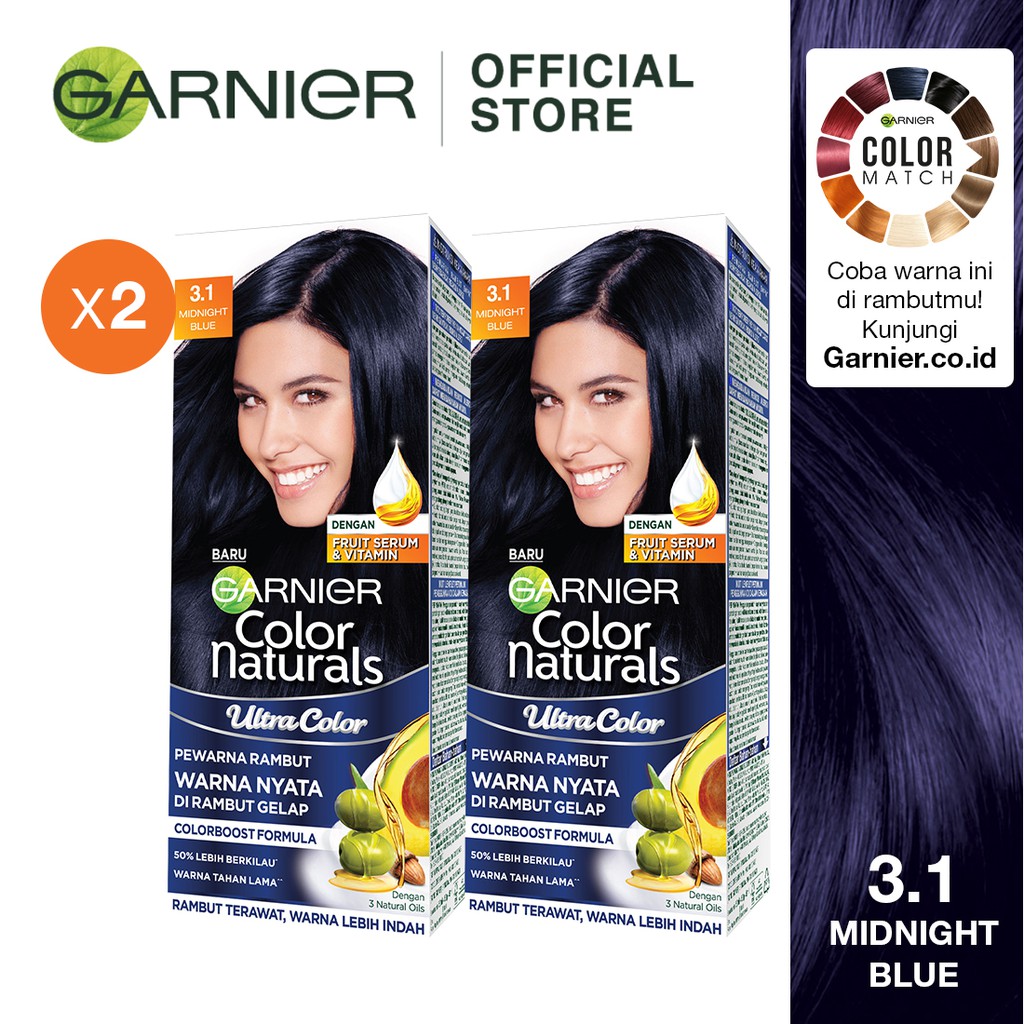 Garnier Color Natural Ultra Color Midnight Blue x 2pcs | Shopee Indonesia