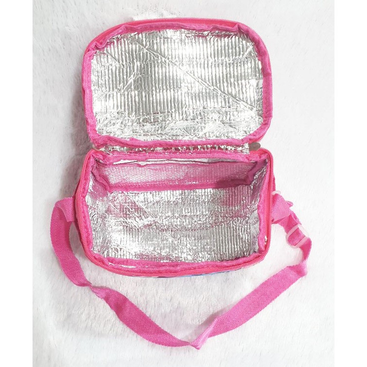 CUCI GUDANG Tas Selempang Bahu Tas Bekal Makan Anak PAUD - Lunch Bag Karakter Lucu - Lapis Aluminium Foil - Tahan Panas Anti Air