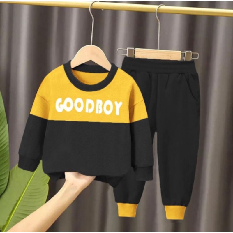 Set Sweater| Setelan Sweater jogger Musim Hujan Anak Laki-laki Dan perempuan 1-6 Tahun