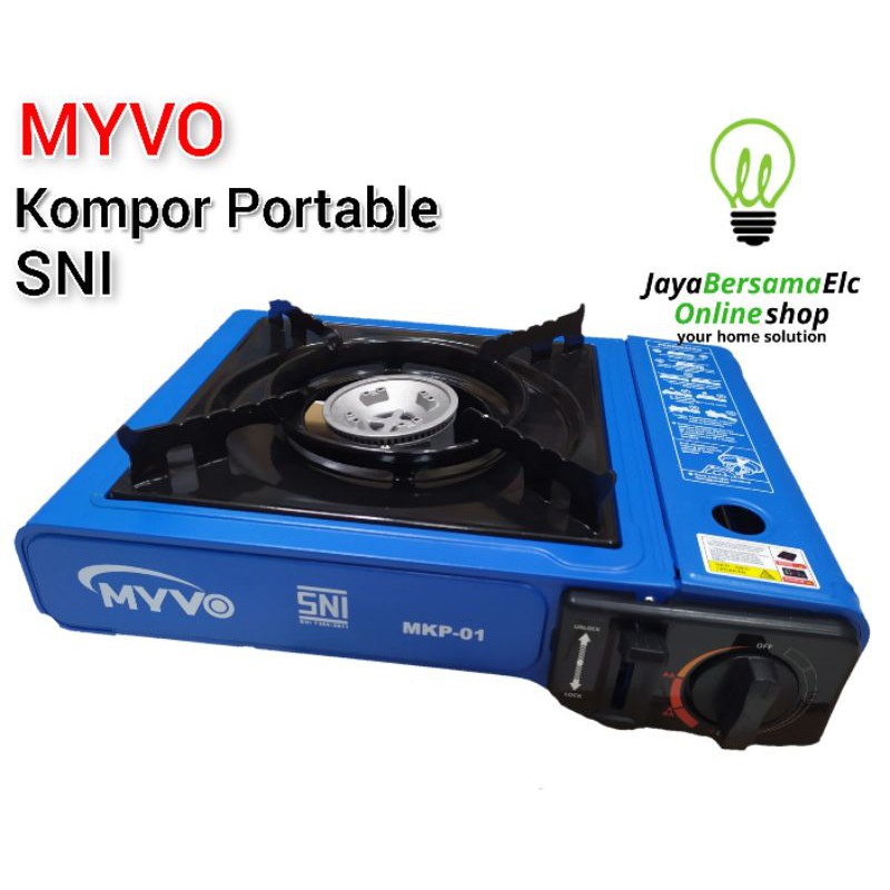 Kompor Portabel MYVO 2 In 1 / Portable Gas Satu Tungku Murah Bagus