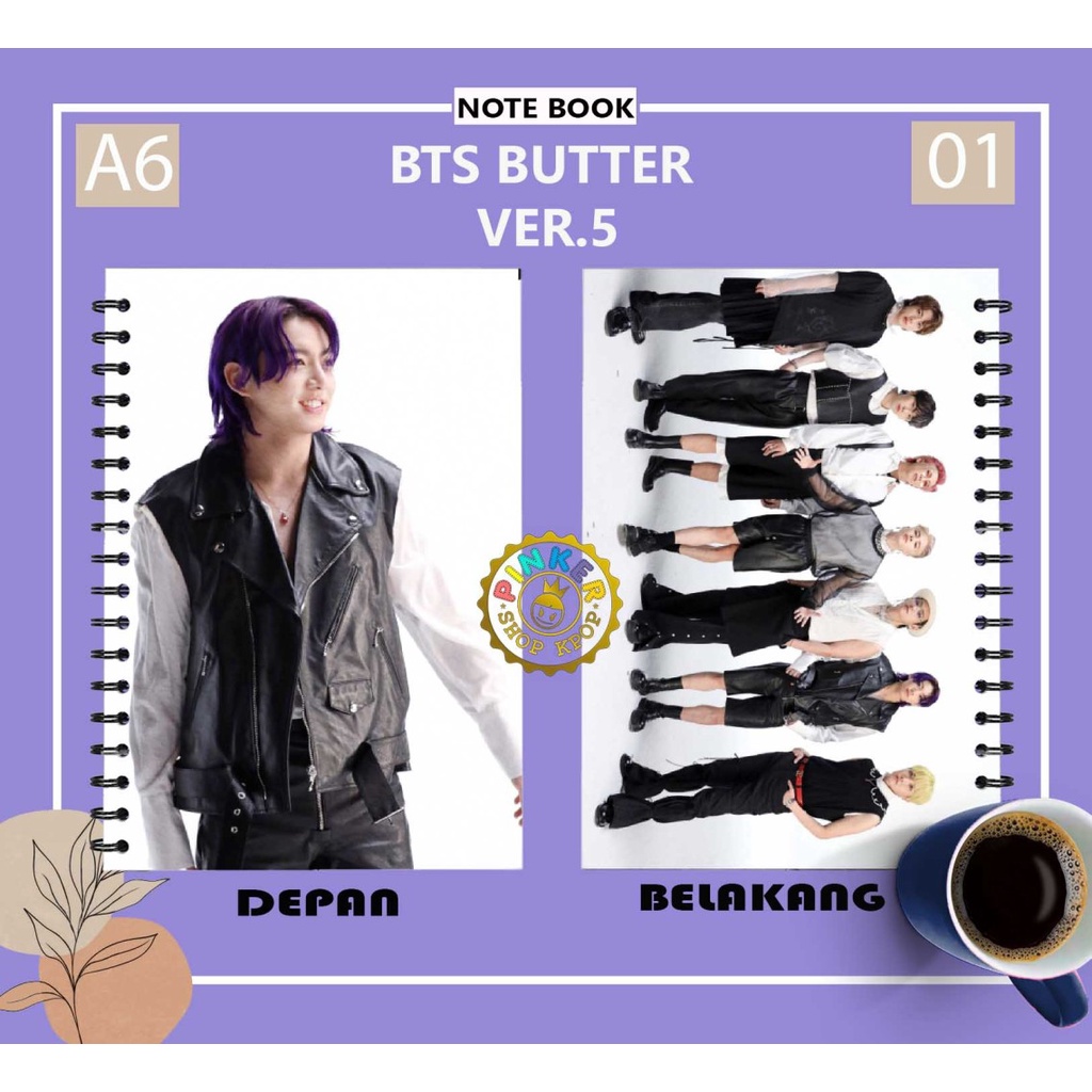 

Note A6 BTS BUTTER VER. 5 Buku Notes Notebook Kpop Murah