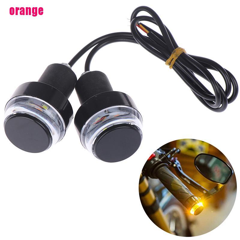 (Happy) 2pcs Lampu Sein Led Untuk Ujung Setang Sepeda Motor