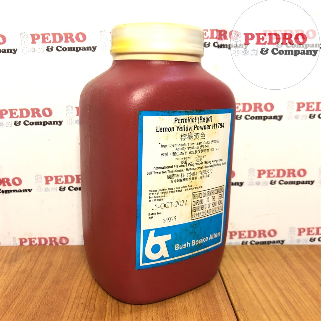 

Bush Boake Allen - Pewarna makanan lemon yellow powder H1794 (500 gr) - food coloring