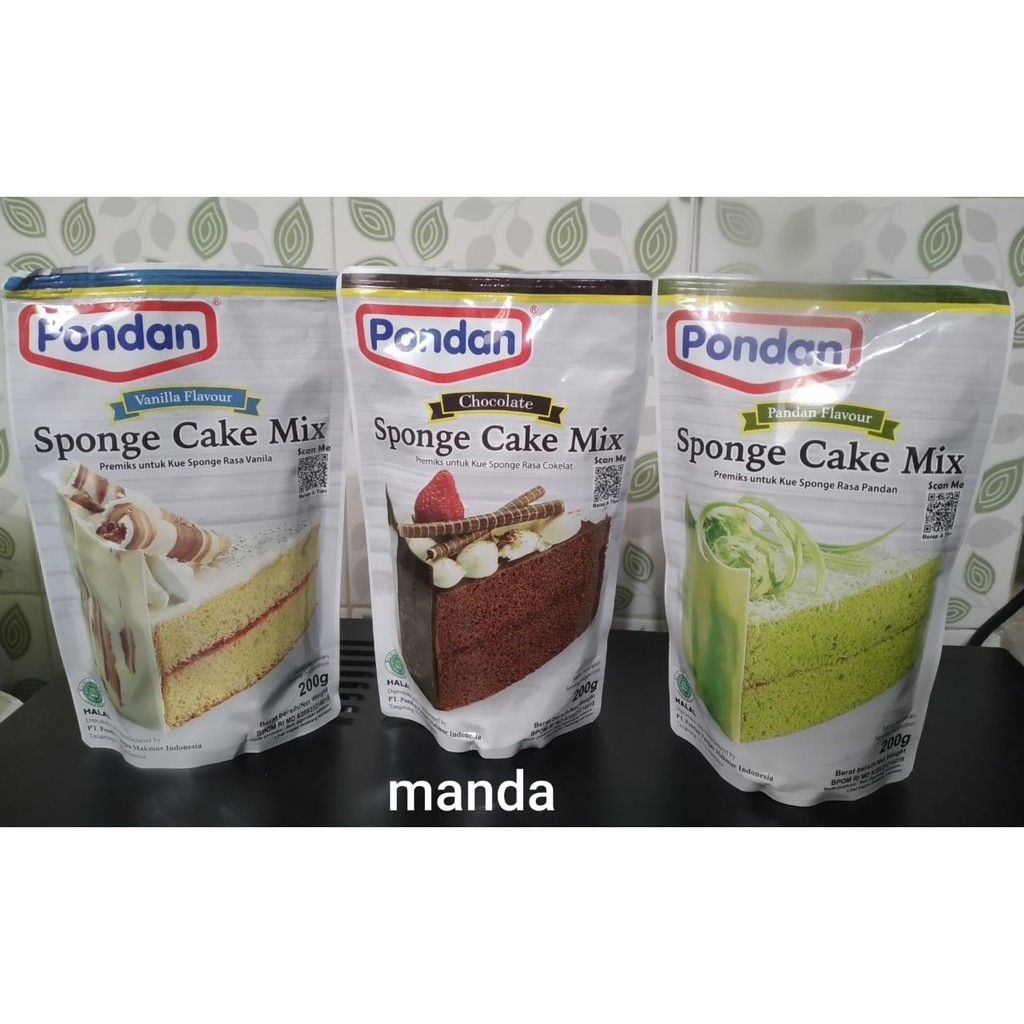

Pondan sponge cake mix remiks kue sponge bolu kukus 200 gram