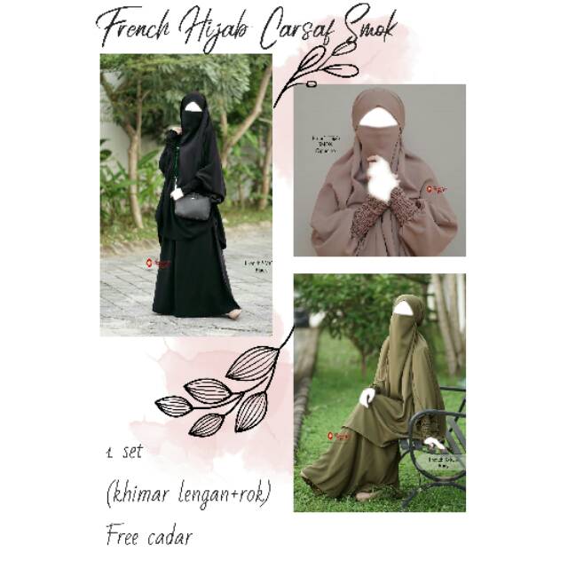 French Hijab Carsaf Smok by Khumaira Syar'i