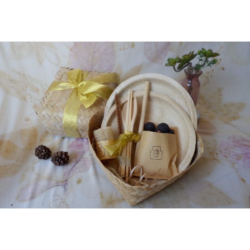 

[ECO-HAMPERS] Wooden Cutleries Hampers Lebaran Ramah Lingkungan Alami Zero Waste