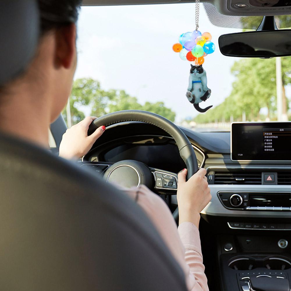 Suyou Ornamen Gantung Model Kucing Terbang Untuk Dekorasi Interior Mobil