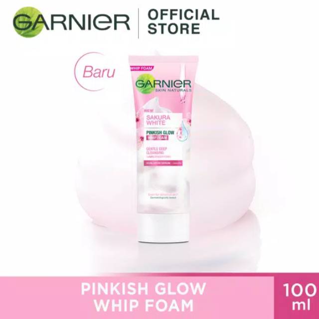 Sabun Wajah Garnier Sakura White Pinkish Glow Whip Foam Skincare