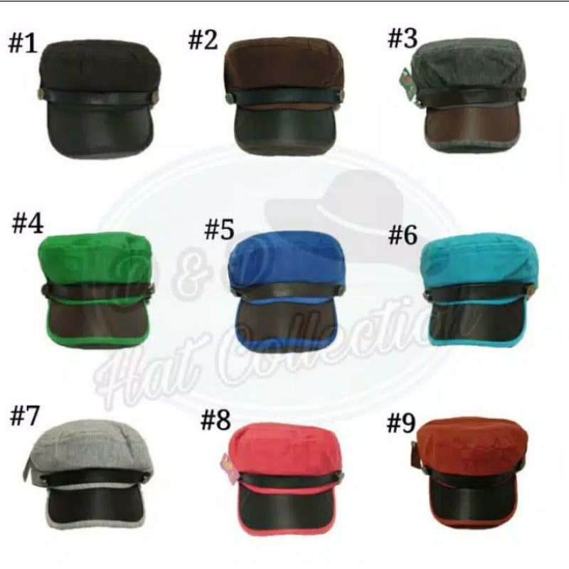 Topi Kapten Balita Topi Nahkoda Topi Retro Topi Pelaut Topi Sailorman Topi Newsboy