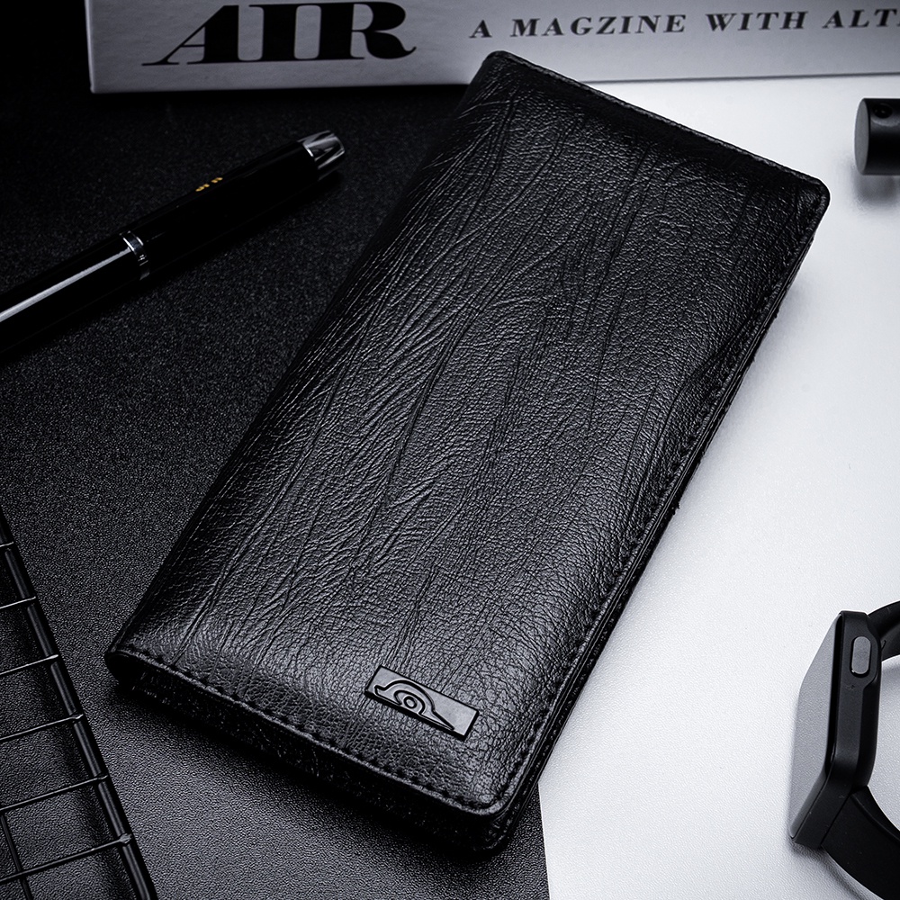 JFR Fashion Dompet Pria Bahan Kulit PU Premium Leather J37 LONG - Hitam-7