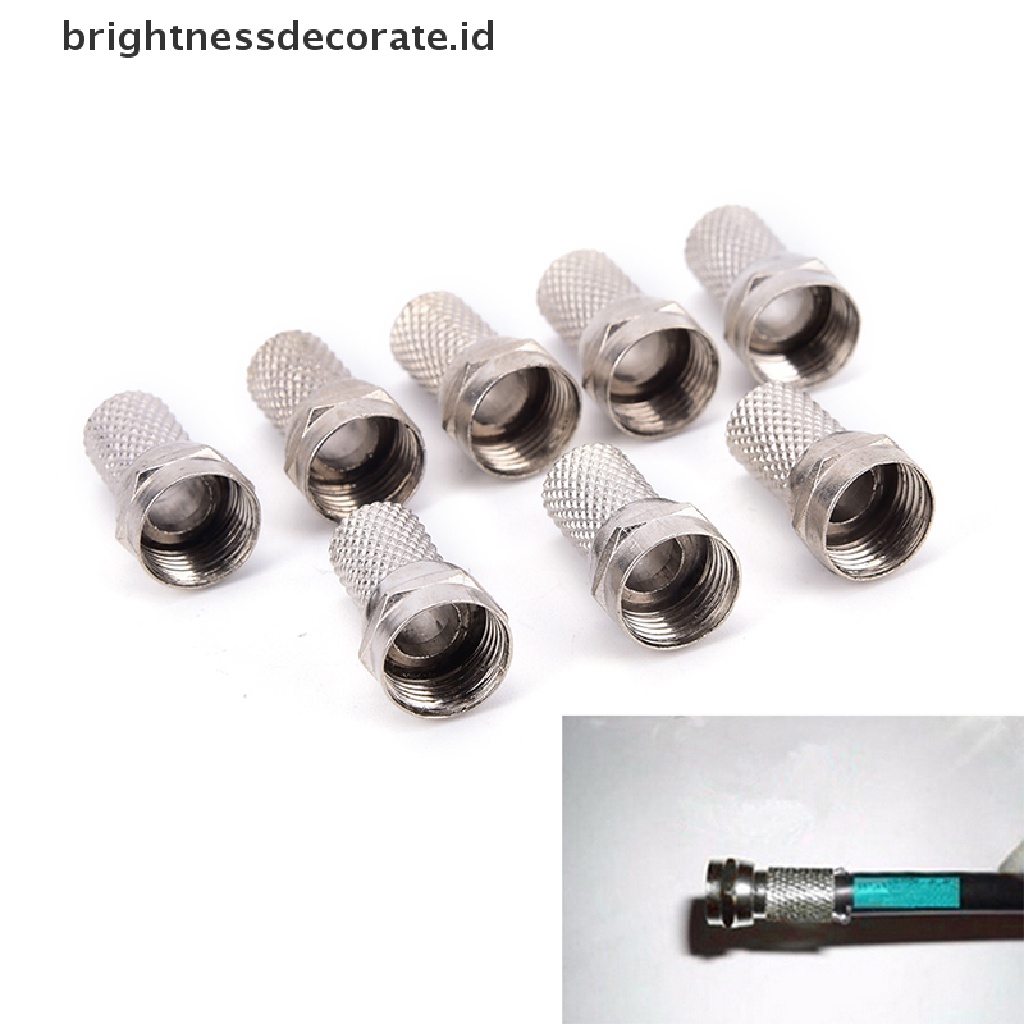 10pcs Rg6 F Satelit Tv Konektor Plug Coax Aerial