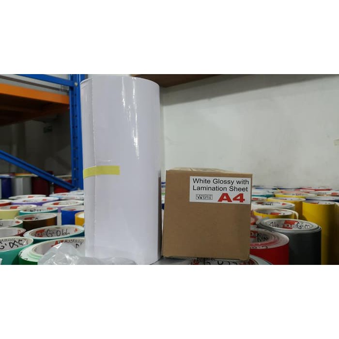 

Stiker Sticker Vinyl Inkjet White + Laminasi A4 15 meter