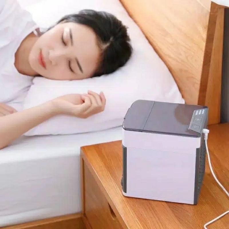 AC Portable Mini Kipas Cooler Penyejuk Ruangan Dan Lampu Tidur