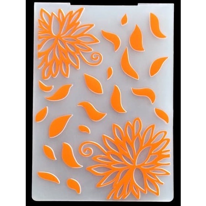 Fallin Petals Flower Plastic Embossing Folder