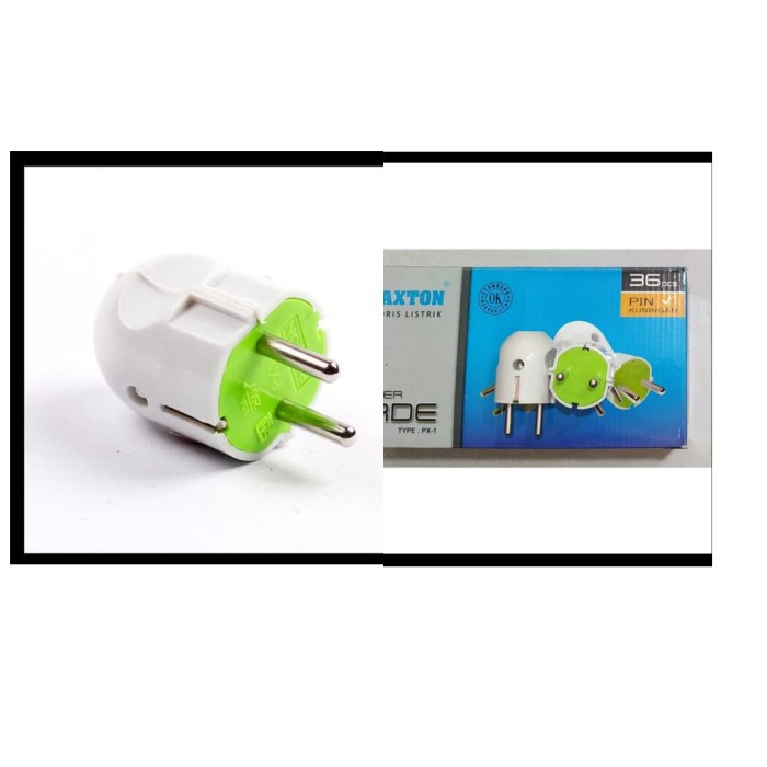 Steker ARDE Bulat Jeck Colokan Listrik Jek Kuningan SNI Stecker