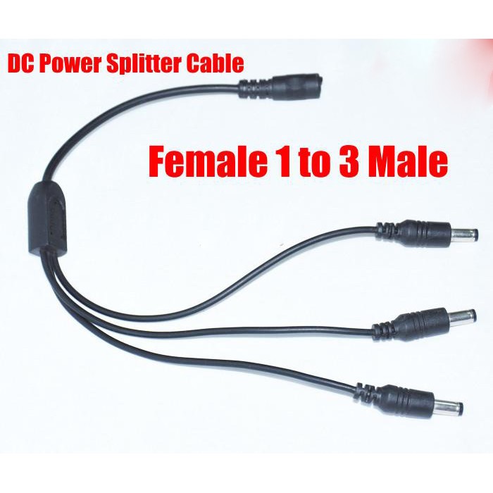 Kabel Power CCTV 1 to 3 / DC Female to 3 Jack DC Male Plug Cable