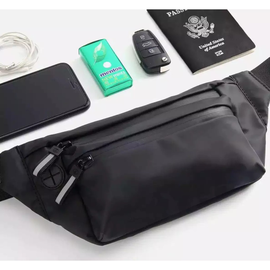 TAS LEVEL COOL PRIA WAISTBAG SELEMPANG FASHION FANNY PACK PINGGANG SLINGBAG DISTRO