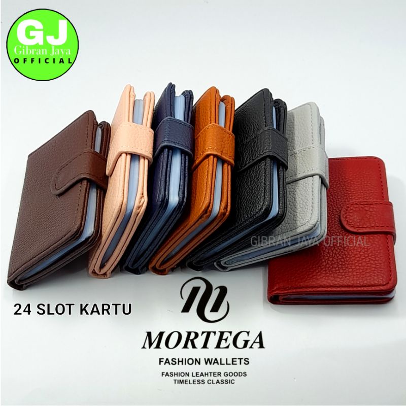 Dompet Kartu Import 26 slot dan 1 slot Uang Pria dan Wanita Kulit Sintetis