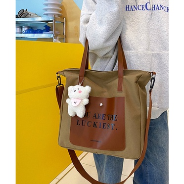 Tote Bag Wanita yang Stylish untuk Aktivitas Sehari-hari Tas Wanita Import iBag GTF 329 Bahan Kulit Kanvas Premium Tote Bag