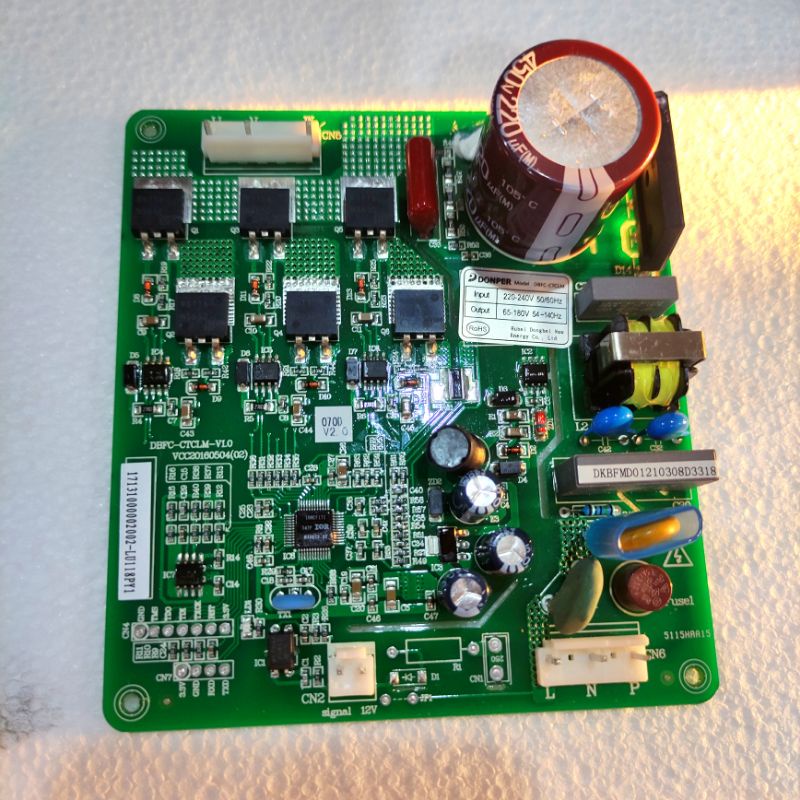 PCB Kulkas Midea Inverter side by side LU118PY1 Kompresor Kulkas 2 Pintu type HC689GV Donper DBFC-CT