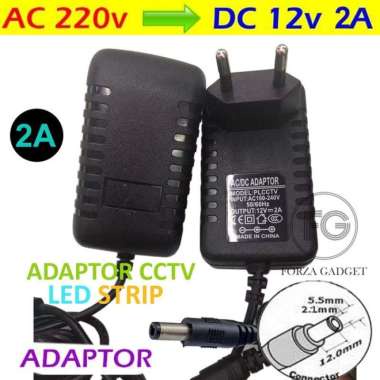 Adaptor DC 12v 2A in: 220V AC Power Supply 2.1x5.5mm Adapter LED CCTV DLL