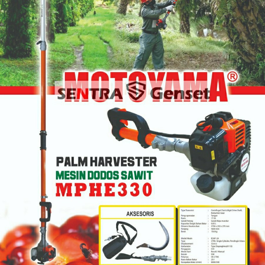 Mesin dodos sawit motoyama MPHE 330