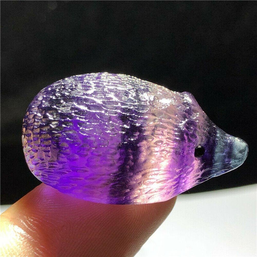 [Elegan] Kristal Quartz Mini Ukir Pelangi Kerajinan Tangan Fluorite